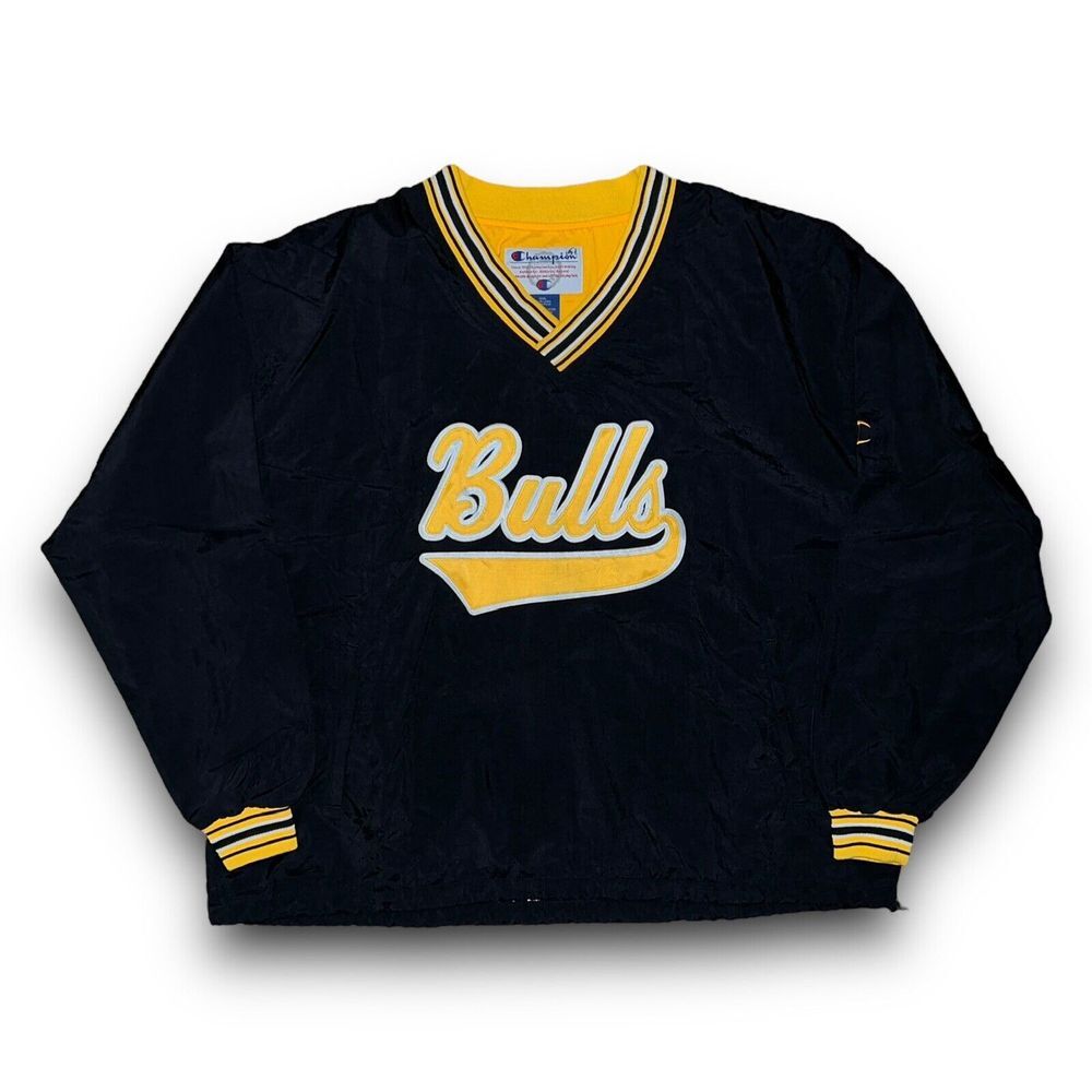 CHAMPION Bulls Windbreaker Adult 2XL Rare Vintage 90's Lined Adjustable‎ Waist